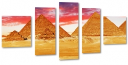 egipt, piramidy, piasek, czerwony, Piramida Cheopsa, giza