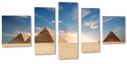 piramidy, piasek, niebo, egipt, Piramida Cheopsa, giza, 