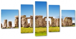 kolumny, ruiny, kamienie, Stonehenge, megality, lato, kamienny krg